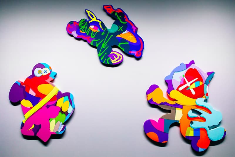 KAWS: ALONG THE WAY Hong Kong Exhibition Artwork Pink Purple Blue