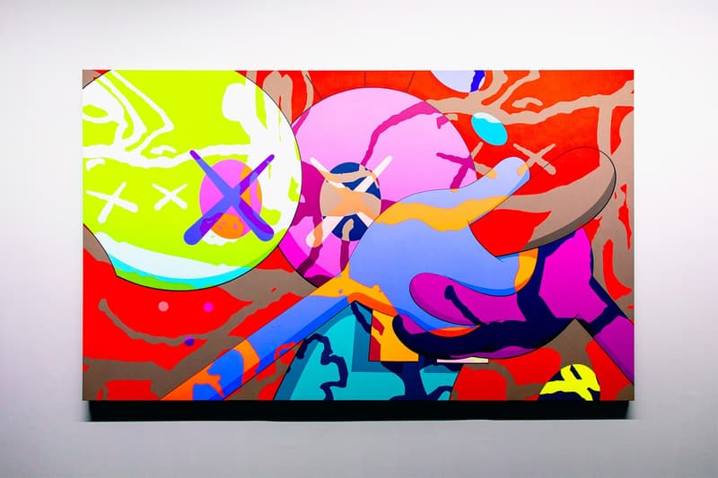 KAWS: ALONG THE WAY Hong Kong Exhibition Artwork Red Orange Yellow