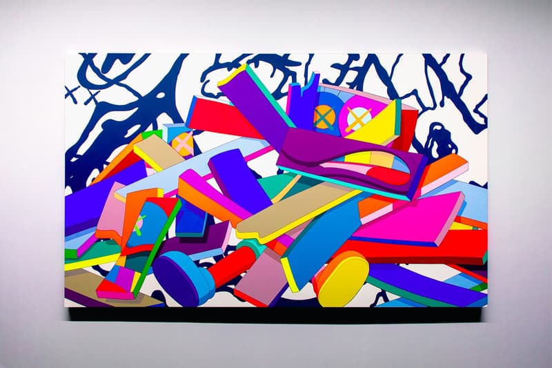 KAWS: ALONG THE WAY Hong Kong Exhibition Artwork Purple Blue Yellow Pink