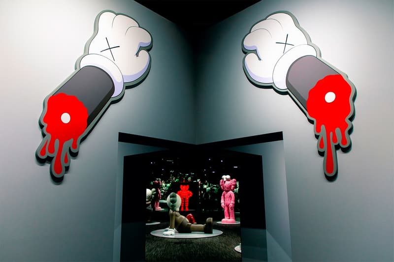 KAWS: ALONG THE WAY Hong Kong Exhibition Artwork Red Grey White