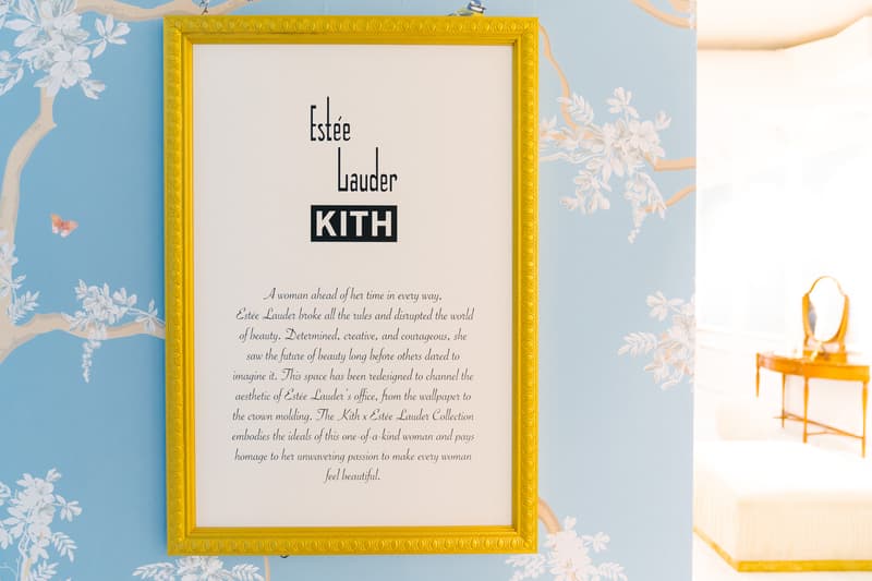 KITH x Estee Lauder Store Office Space New York Sign Gold White