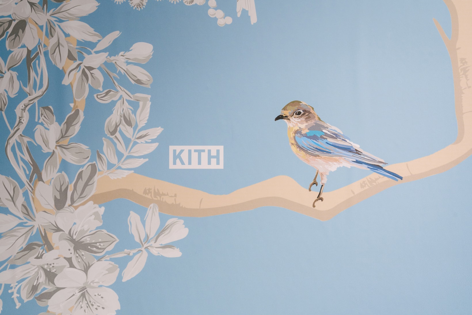 KITH x Estee Lauder Store Office Space New York Wallpaper Blue