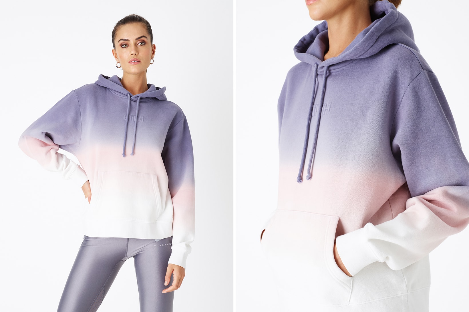 KITH Women Positive Energy Spring 2019 Collection Hoodie Purple Pink White