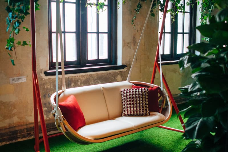 Louis Vuitton Objets Nomades Hong Kong Exhibit Couch Cream Red