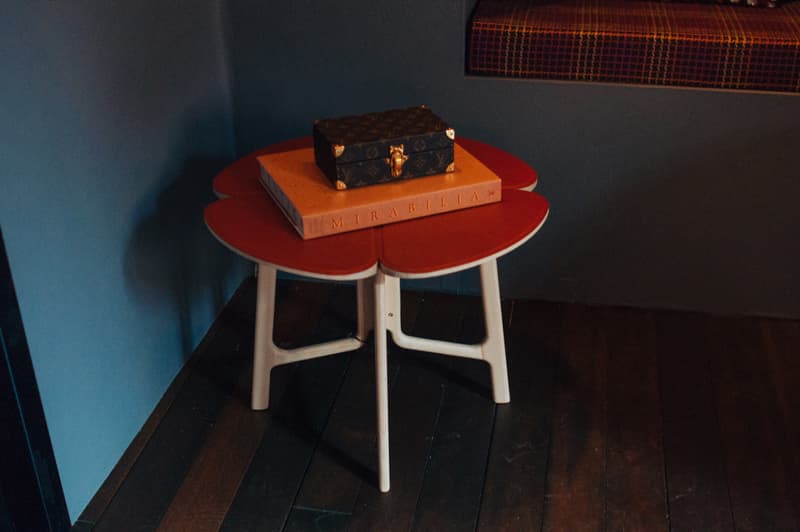 Louis Vuitton Objets Nomades Hong Kong Exhibit Table Red White Case Brown