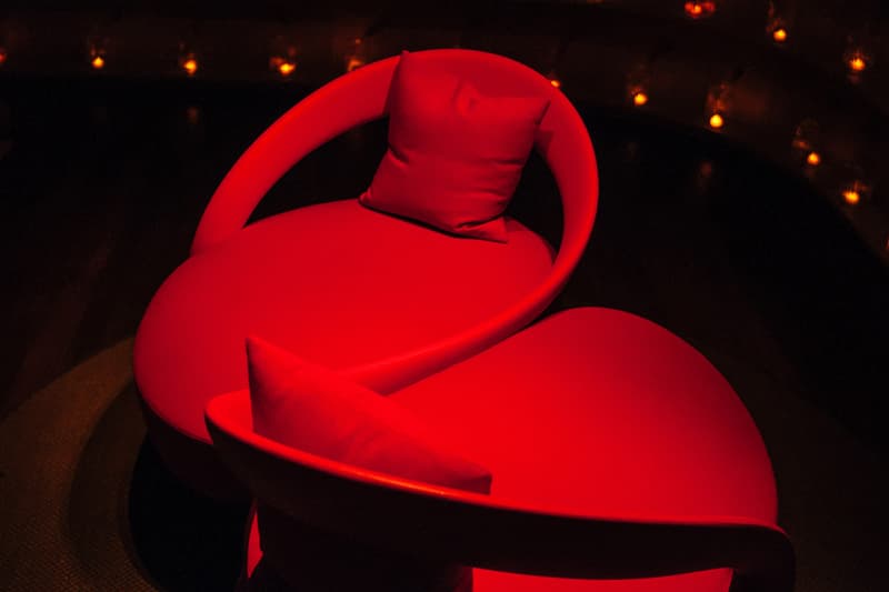 Louis Vuitton Objets Nomades Hong Kong Exhibit Couch Red