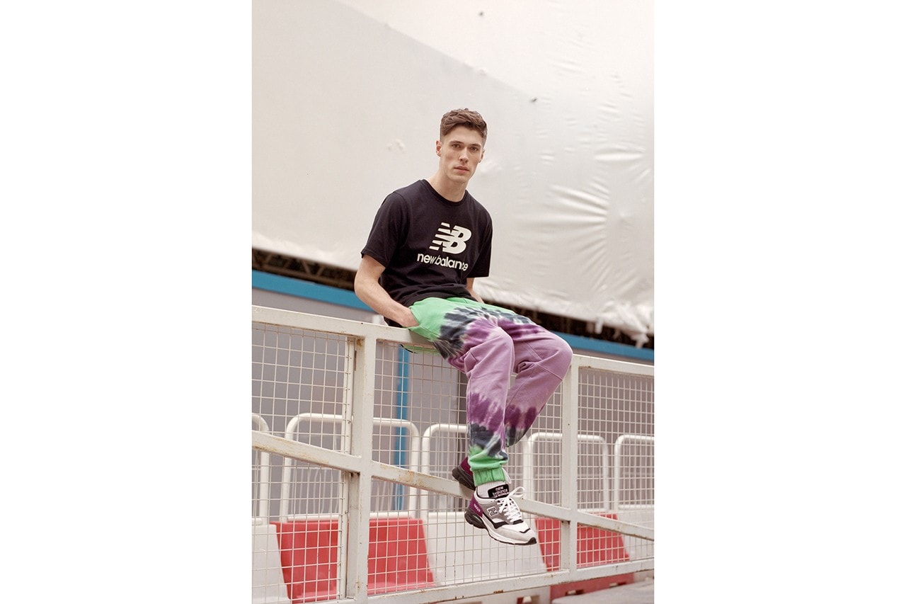 New Balance Made in UK Spring Summer 2019 Collection 1500.9 Sneaker Purple Grey Shirt Black