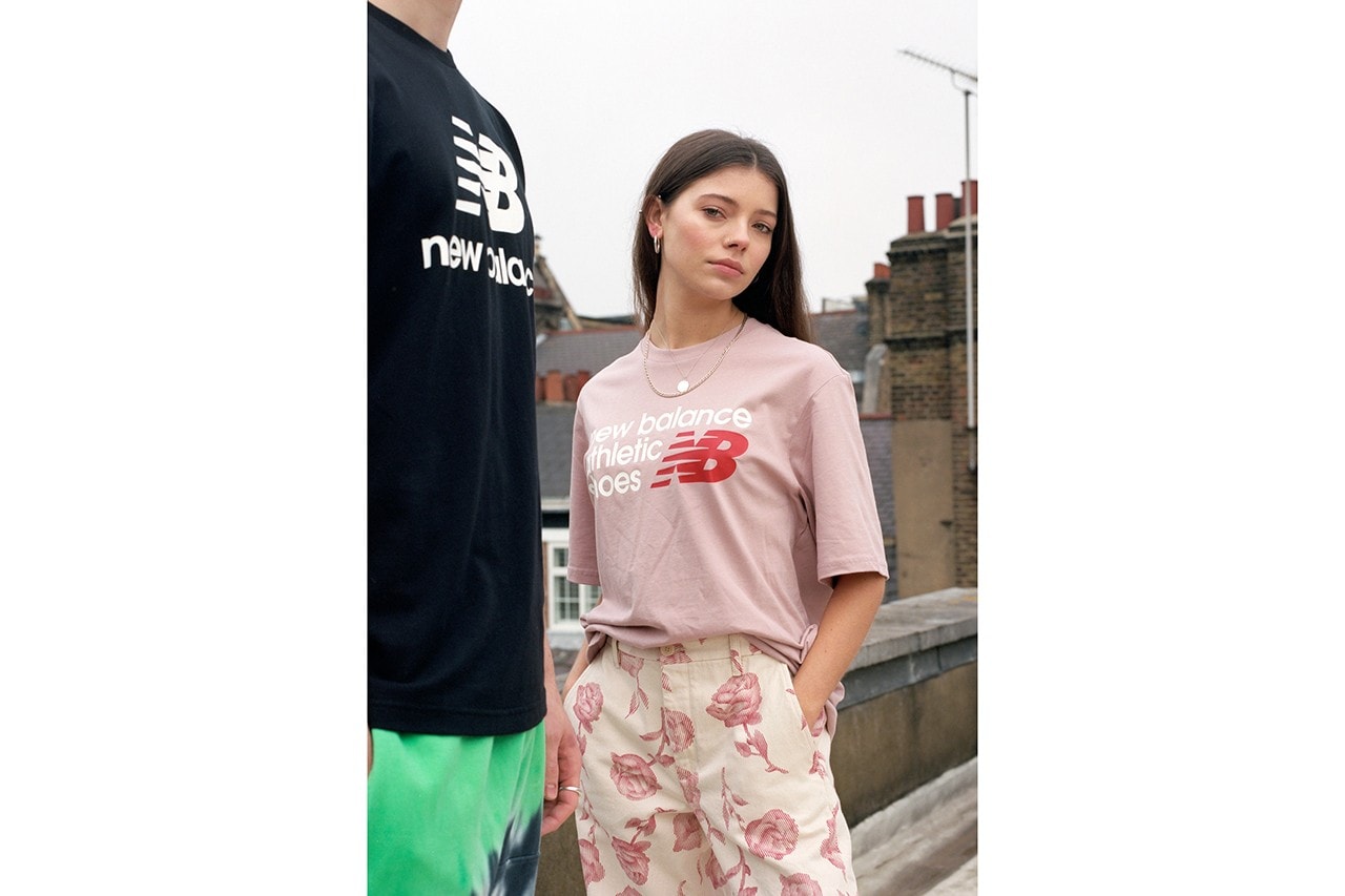New Balance Made in UK Spring Summer 2019 Collection T-shirt Black Pink