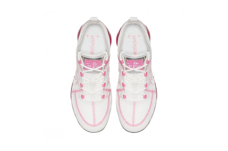 Nike Air VaporMax 2018 "Pink Rise" Release Date Sneaker Shoe Drop White Pink Trainer 