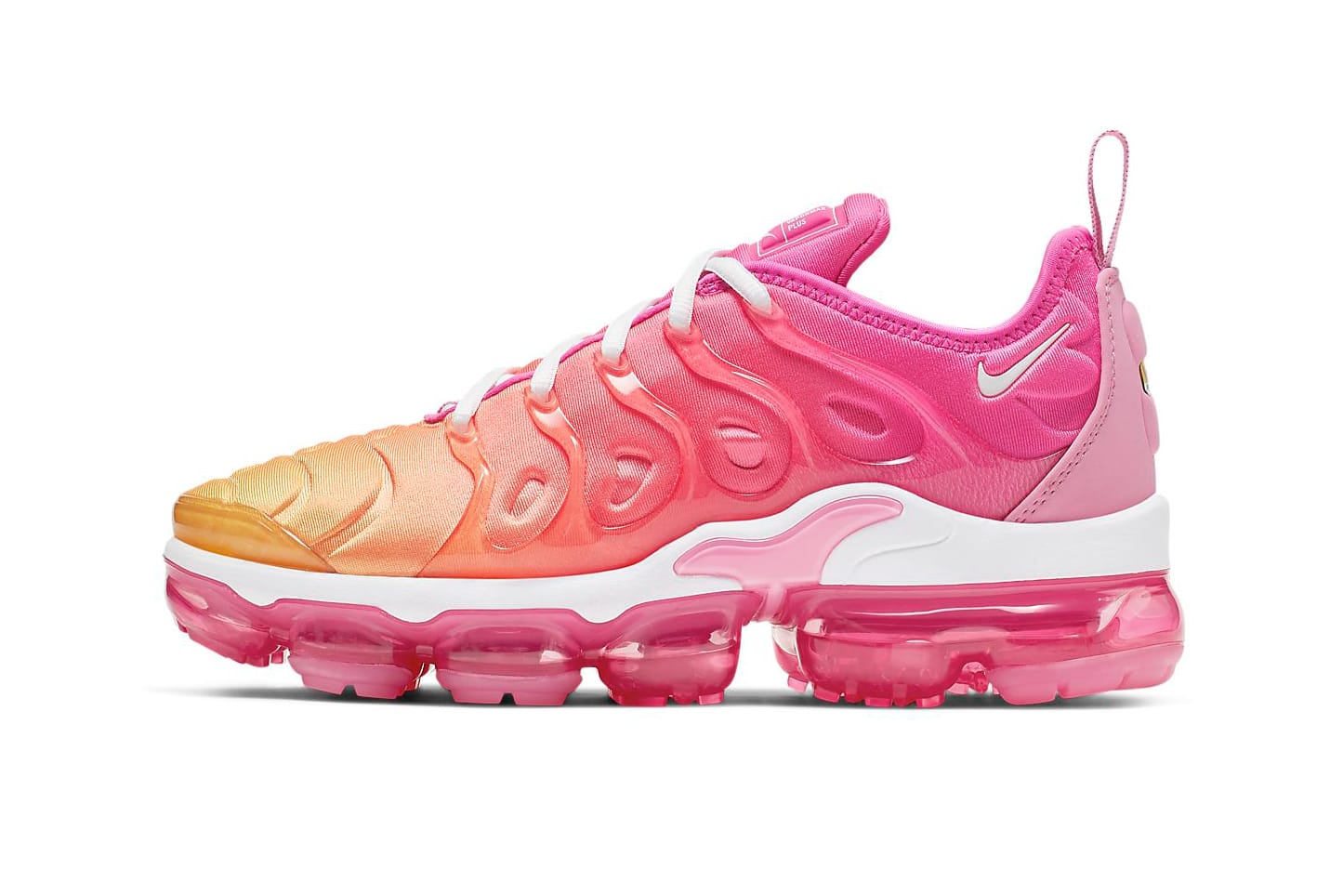 vapormax plus pink and green
