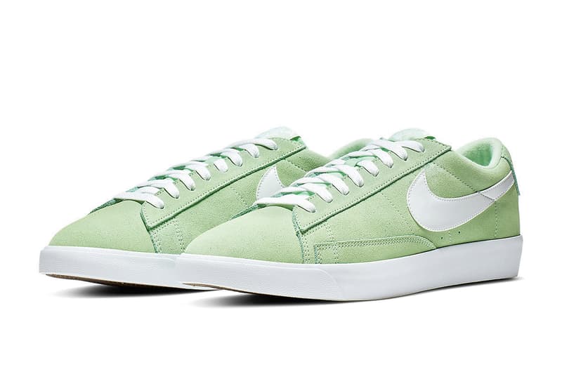 Nike Blazer Low Pastel Pink and Green Sneaker Release Drop Spring Footwear Shoe Trainer