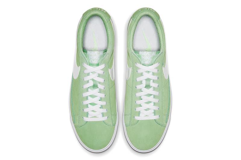 Nike Blazer Low Pastel Pink and Green Sneaker Release Drop Spring Footwear Shoe Trainer