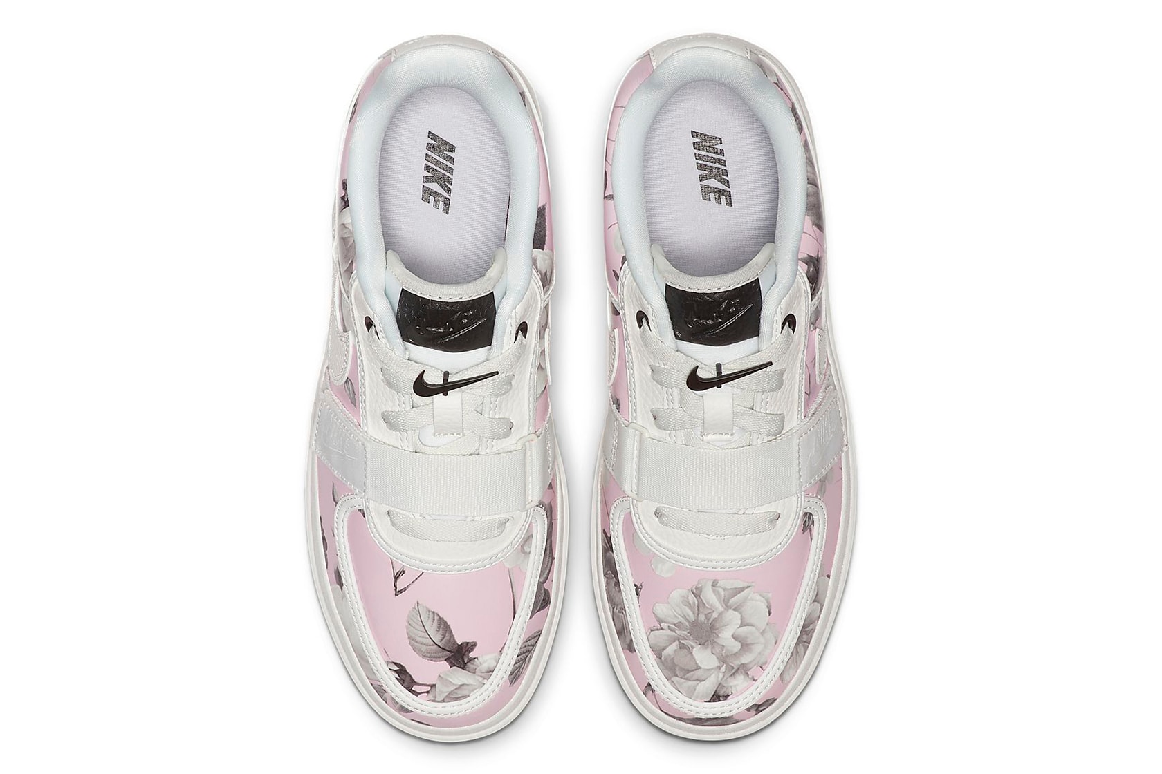 Nike Vandal 2K LX Floral Rose Pink White Leather Platform Sneakers Trainers