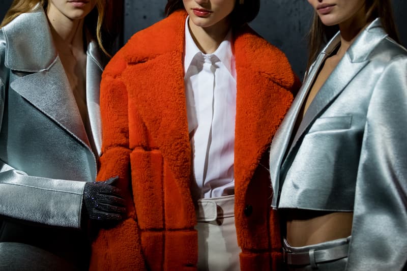 Backstage at Off-White™ Fall/Winter 2019 Show The Creative Come Up Virgil Abloh Bella Hadid Gigi Hadid Karlie Kloss Adut Akech Collection Presentation Beauty 