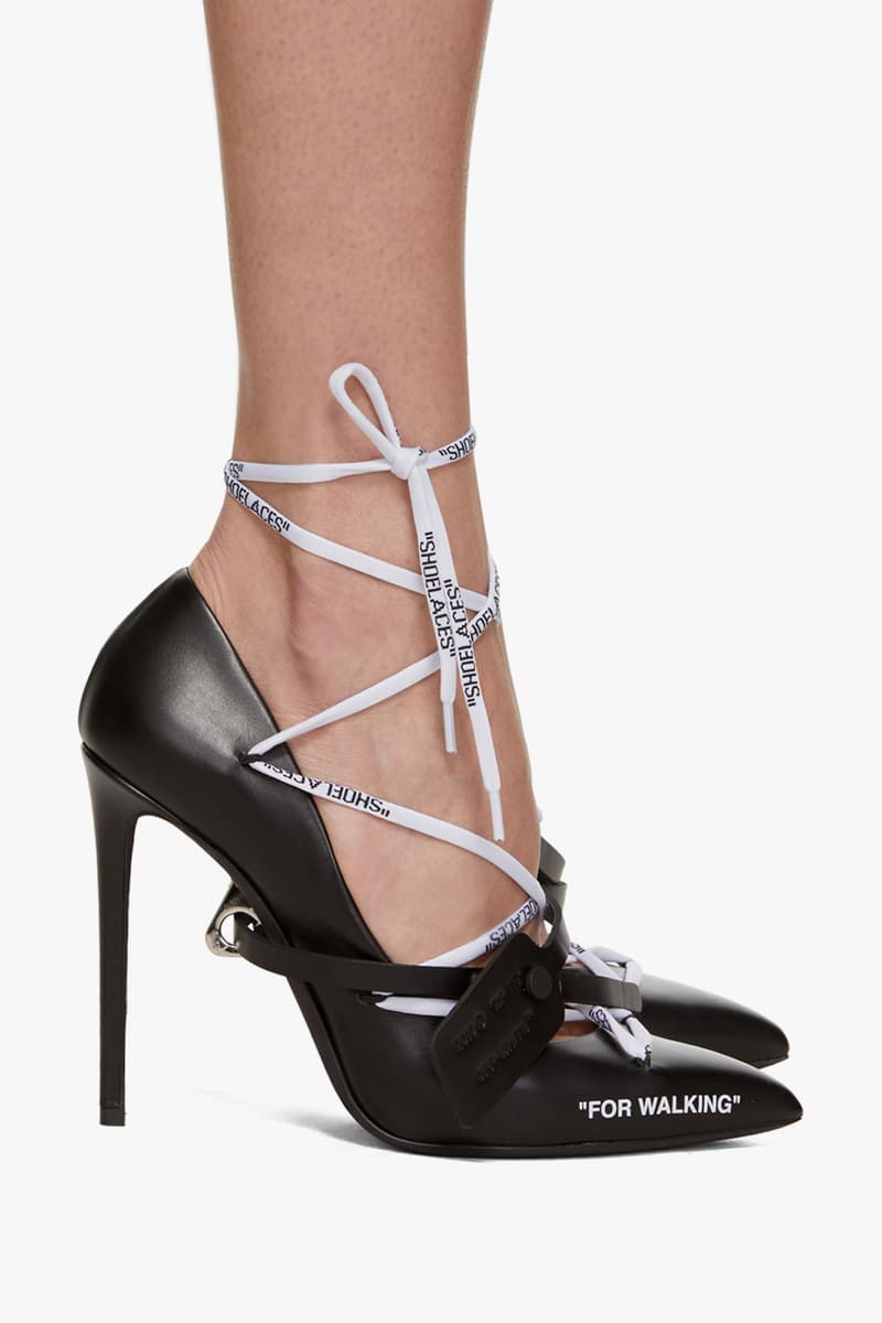 Off-White Spring Summer 2019 Lace Heel Black