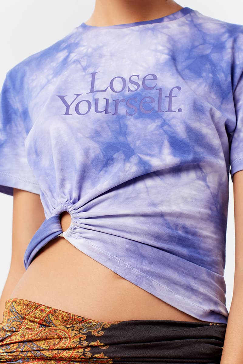 Peter Saville Paco Rabanne Exclusive Crop Tie Dye T Shirt