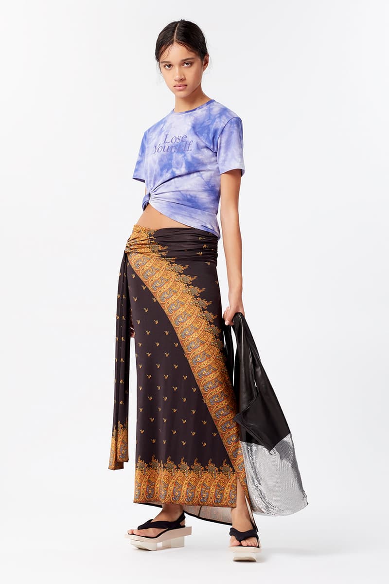 Peter Saville Paco Rabanne Exclusive Crop Tie Dye T Shirt