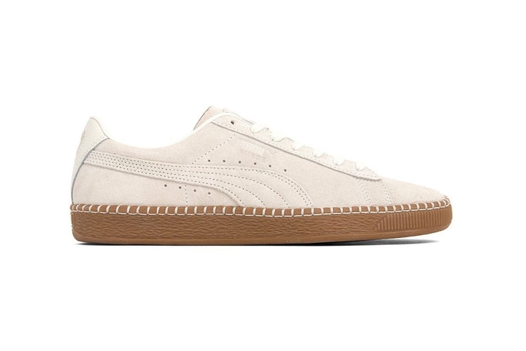 PUMA's Suede Classic Gets a Minimalistic Stitched Makeover in "Whisper White/Gum"