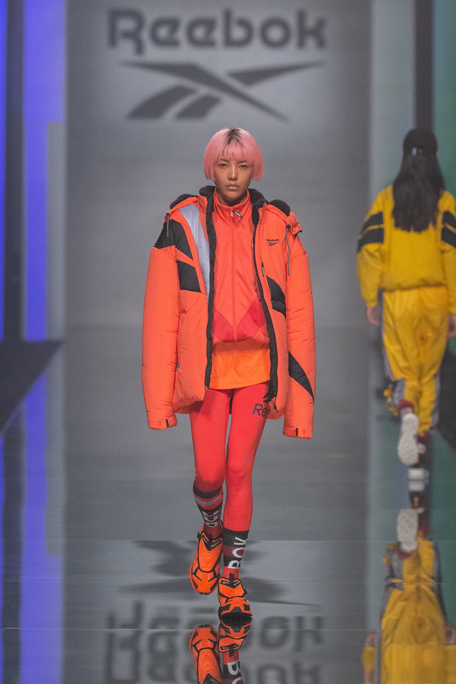 Reebok Fall Winter 2019 Shanghai Fashion Week Show Collection Jacket Pants Orange