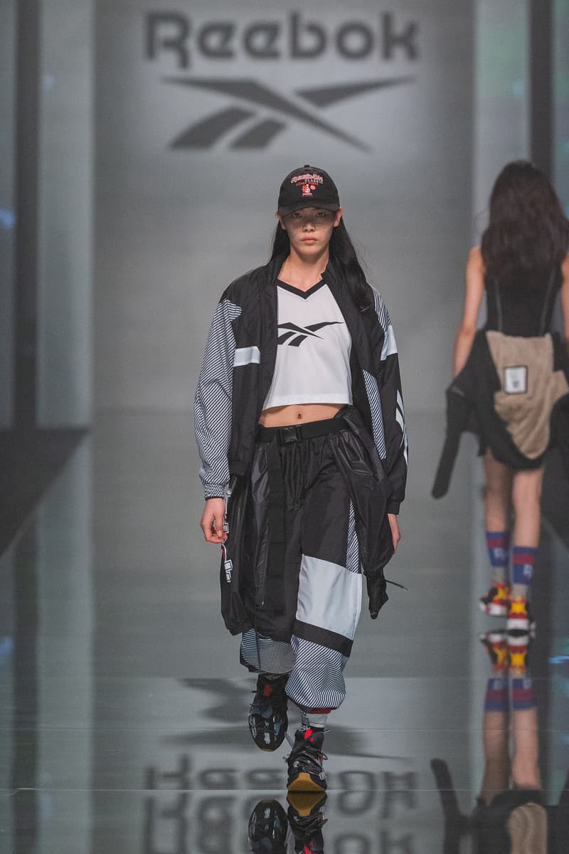 Reebok Fall Winter 2019 Shanghai Fashion Week Show Collection Jacket Pants Black T-shirt White