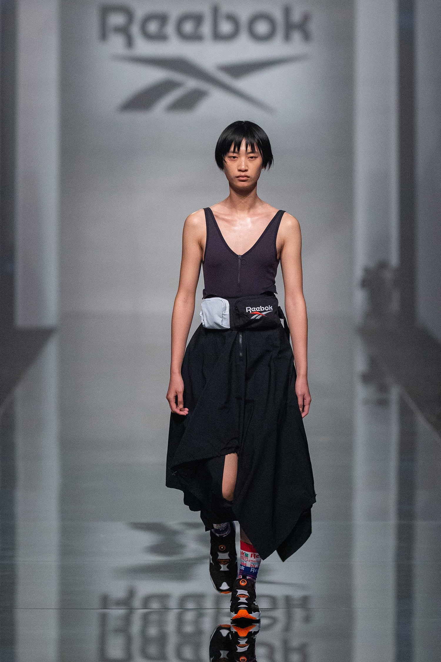 Reebok Fall Winter 2019 Shanghai Fashion Week Show Collection Top Skirt Black