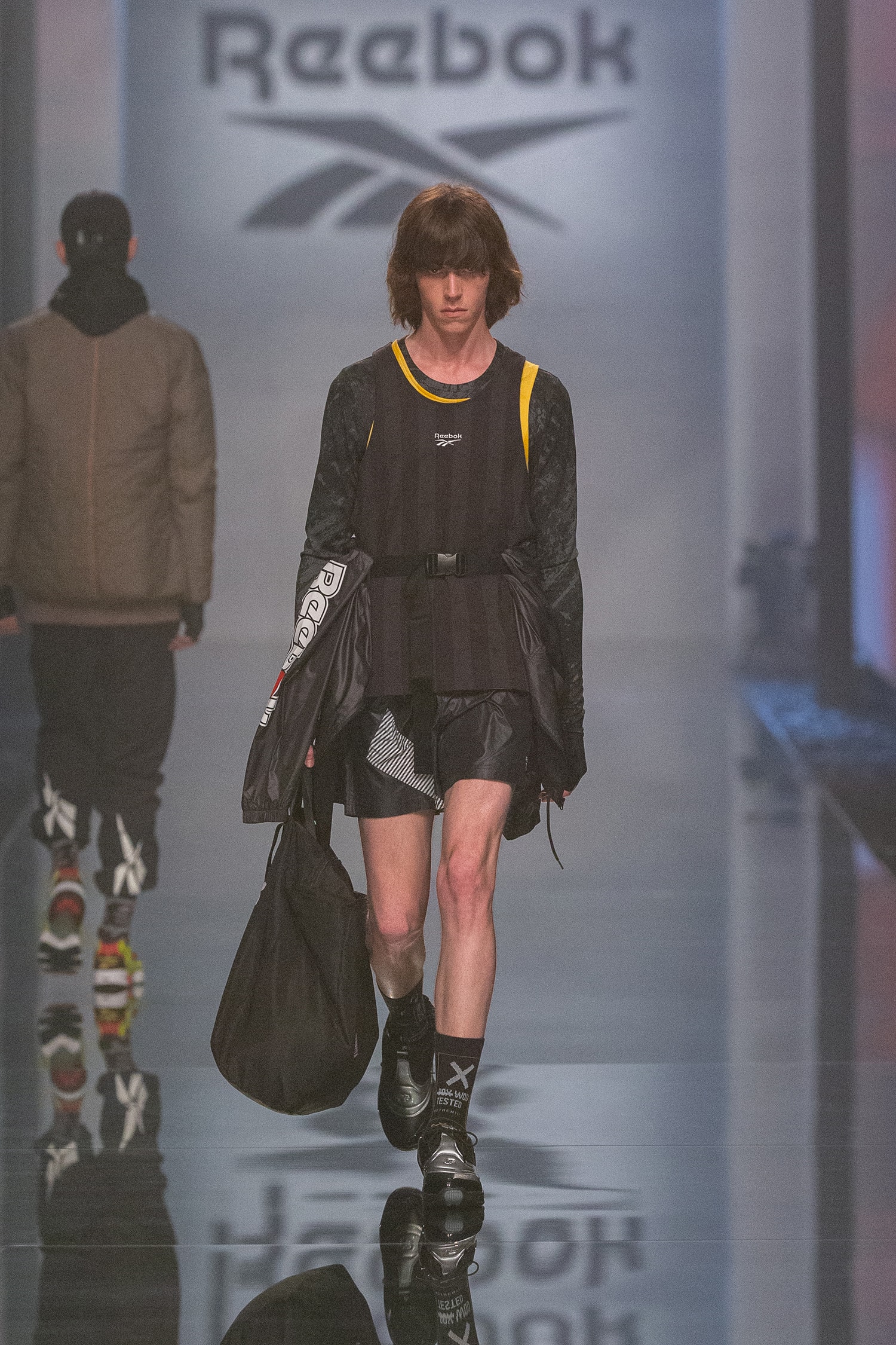 Reebok Fall Winter 2019 Shanghai Fashion Week Show Collection Jacket Bag Dress Black