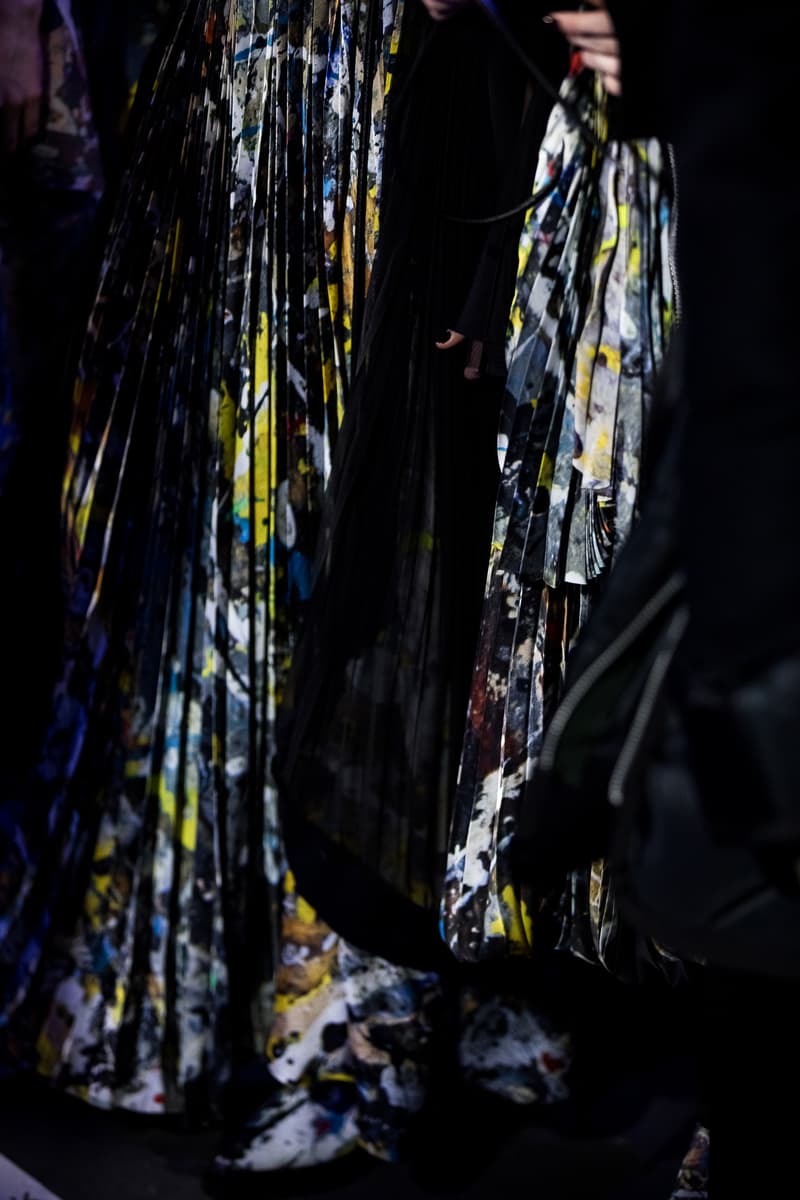 Backstage at Sacai FW19 at Paris Fashion Week Chitose Abe Kaia Gerber Binx Walton Fall Winter 2019 Behind The Scenes