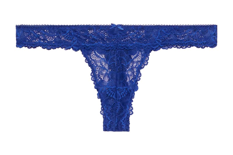 Savage X Fenty Lace Thong Blue