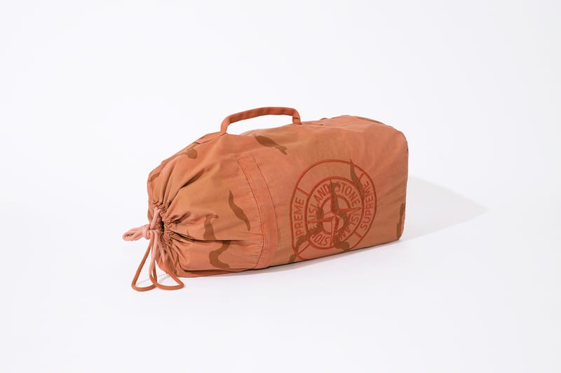 supreme x stone island duffle bag