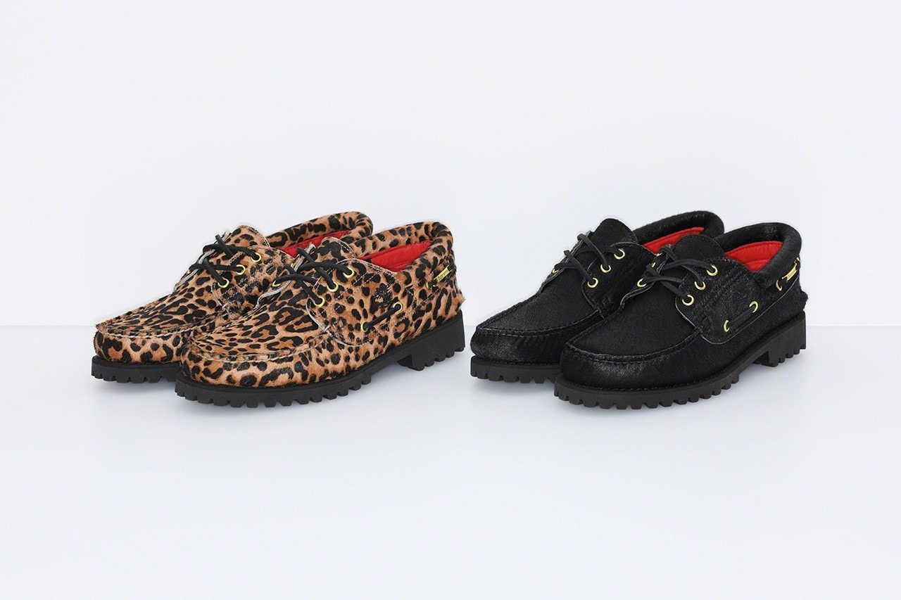 Supreme x Timberland 2019 3-Eye Classic Lug Shoe Leopard Black