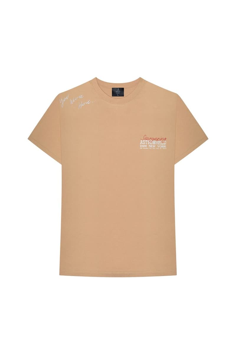 Travis Scott Astroworld Merch Collection T-shirt Tan