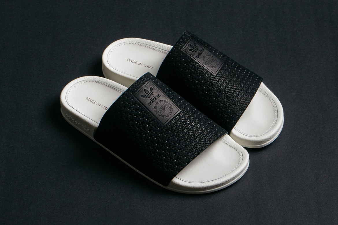 Adidas Originals Adilette Luxe Slides Core Black Hypebae Adidas Originals Adilette Luxe Slides Core Black Hypebae