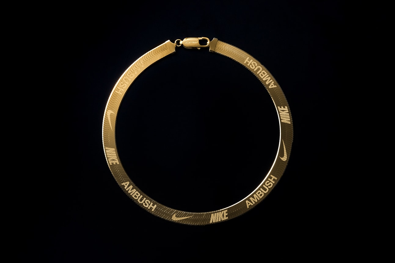 AMBUSH x Nike Herringbone Necklace Gold
