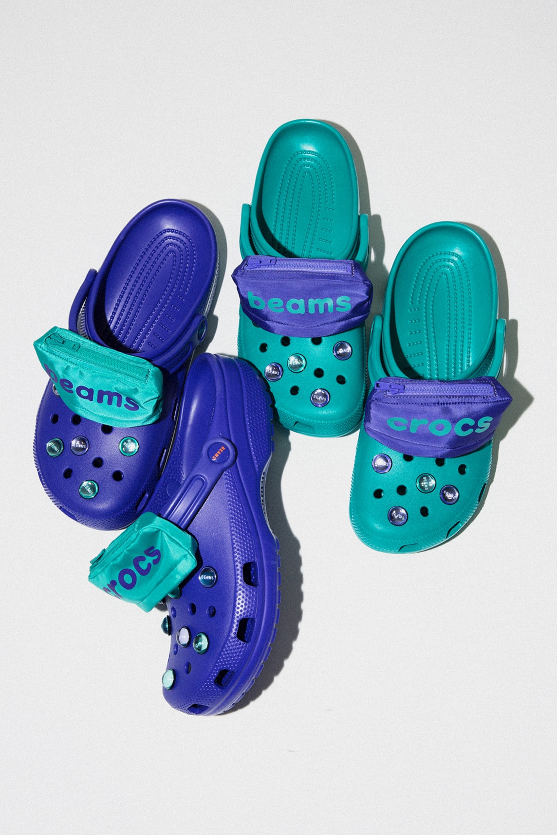 BEAMS x Crocs Capsule Collection Classic Pocket Clog Ultraviolet Teal