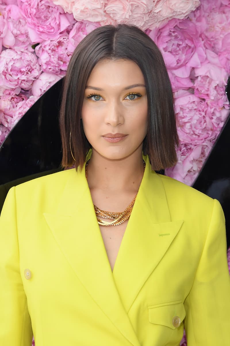 Bella Hadid Paris Fashion Week Men's Dior Homme Spring Summer 2019 Blazer Yellow Makeup Beauty