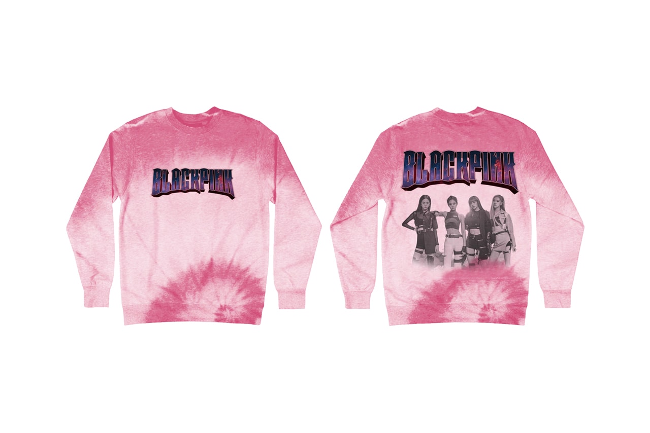 BLACKPINK Kill This Love Merch Drop T-shirt long sleeves Black Pink Logo Album Music Video crewneck tie dye