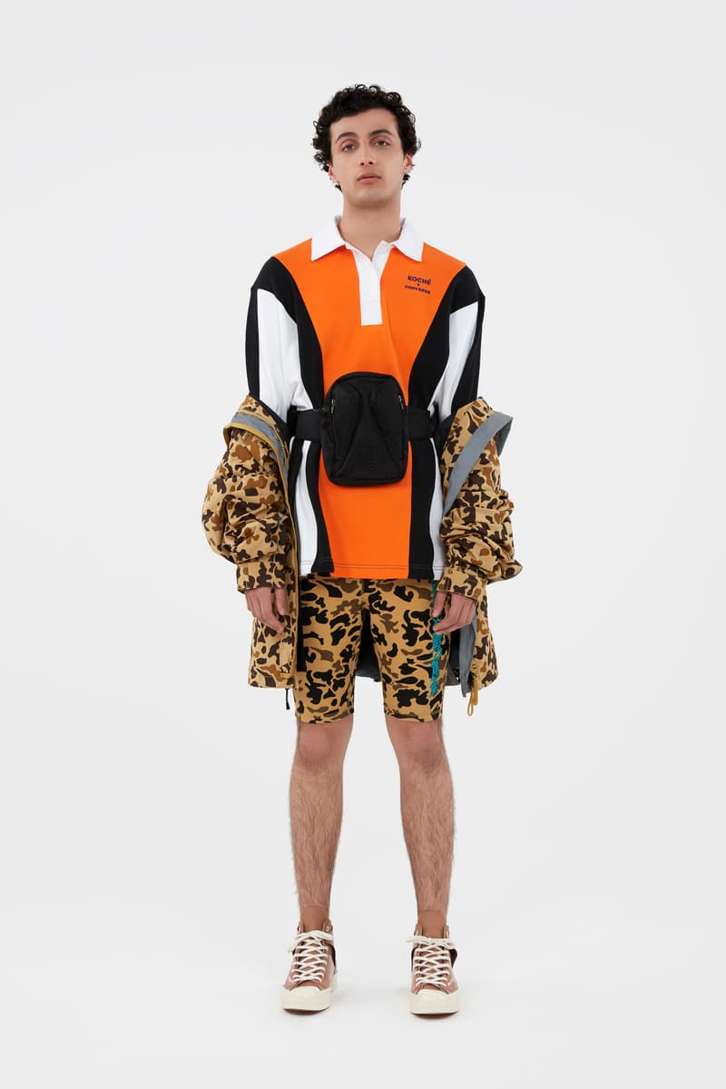 KOCHÉ x Faith Connexion x Feng Chen Wang x Converse Capsule Collection Camouflage Hoodie Brown Black Shirt Orange White