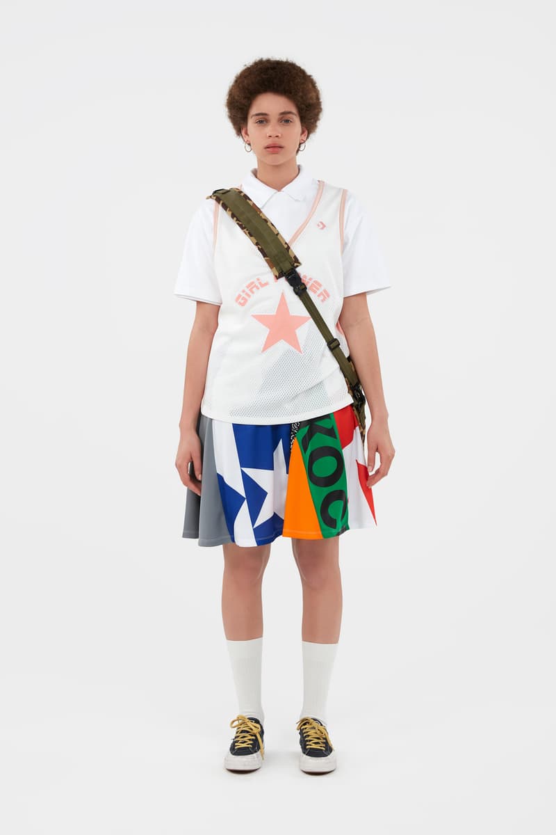 KOCHÉ x Faith Connexion x Feng Chen Wang x Converse Capsule Collection Shirt White Skirt White Green