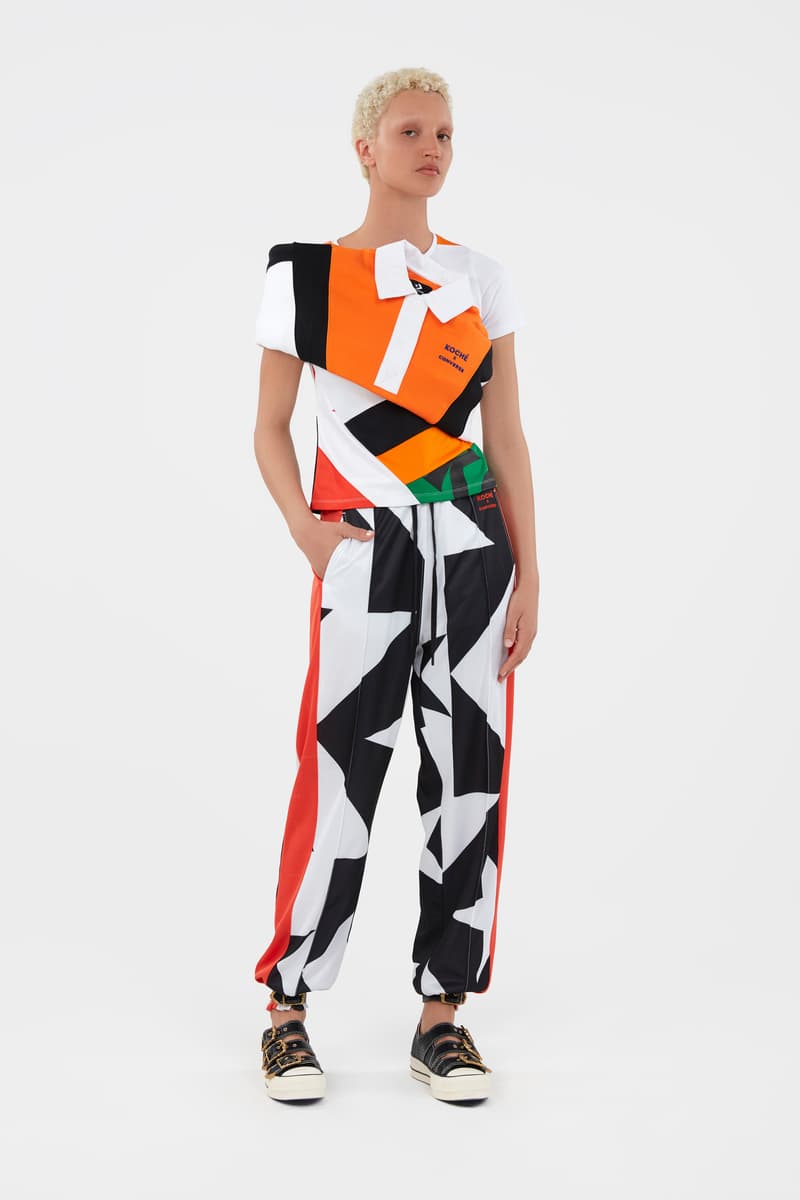 KOCHÉ x Faith Connexion x Feng Chen Wang x Converse Capsule Collection Top Orange White Pants Blue Red