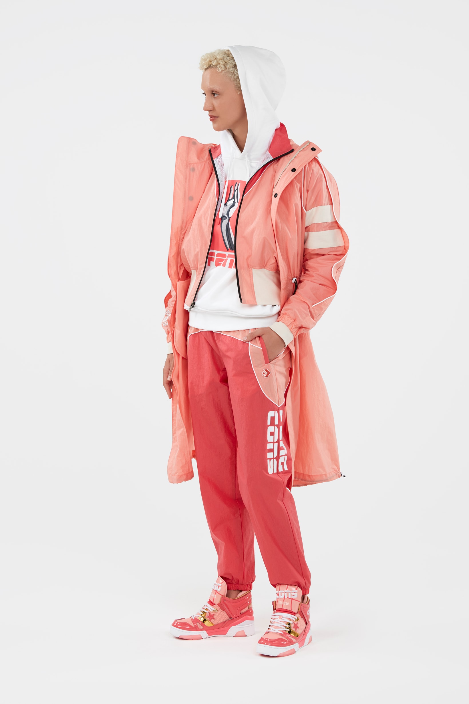 KOCHÉ x Faith Connexion x Feng Chen Wang x Converse Capsule Collection Jacket Pants Pink Hoodie White