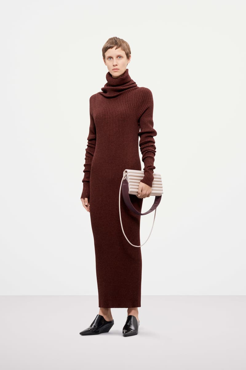 Cos Fall Winter 2019 Lookbook Dress Maroon