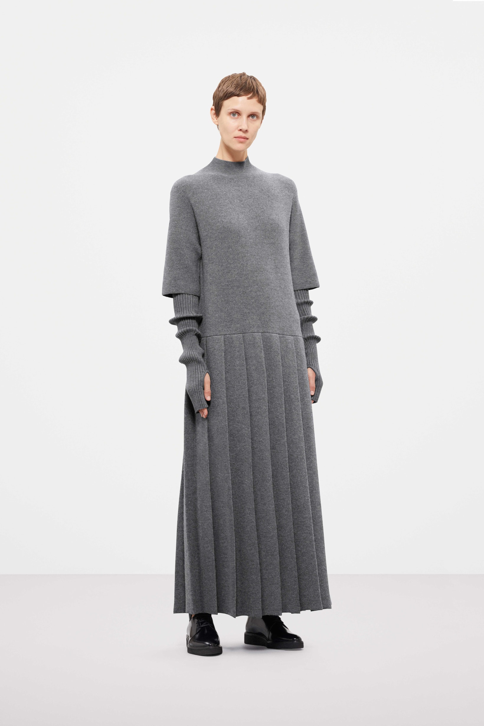 Cos Fall Winter 2019 Lookbook Dress Grey