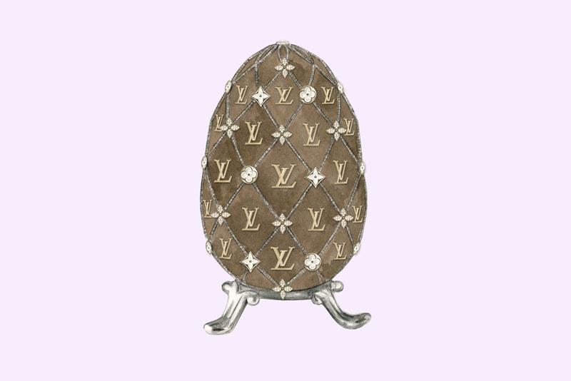 Easter eggs Faberge Egg Luxury Fashion Brand Monogram Logo Louis Vuitton Illustrations Dena Cooper