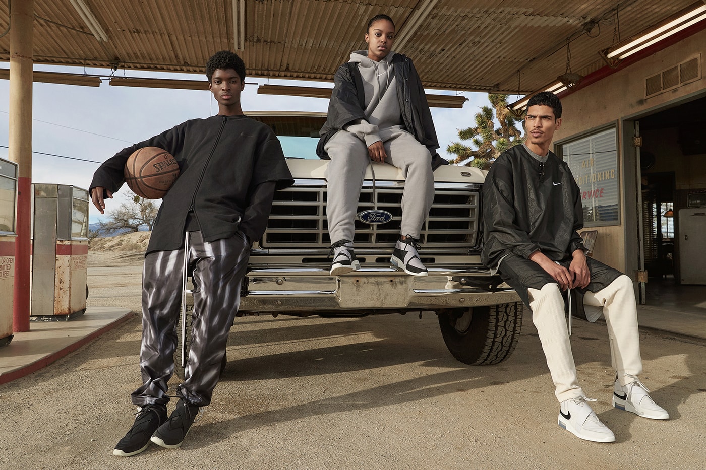 Fear of God x Nike Spring Summer 2019 Collection Sweater Pants Air Raid Light Bone Black Grey