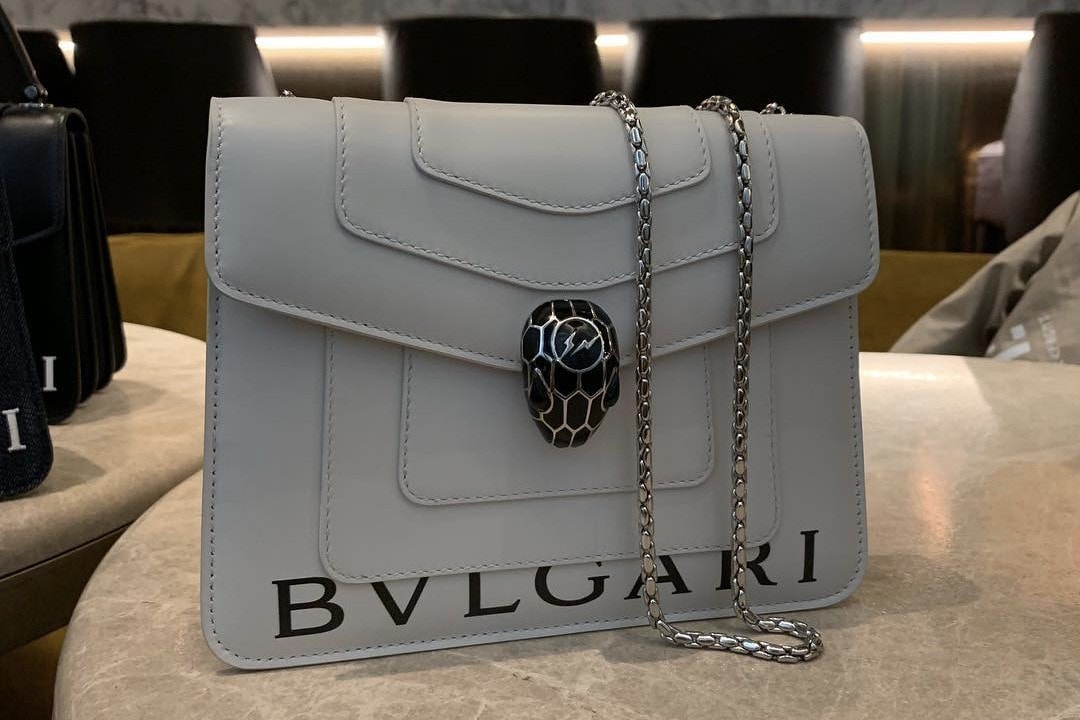 fragment design x Bvlgari Collaboration Bag White Black