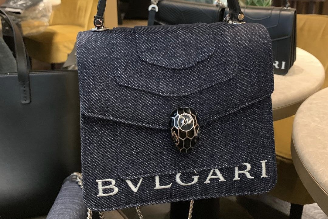 fragment design x Bvlgari Collaboration Bag Blue