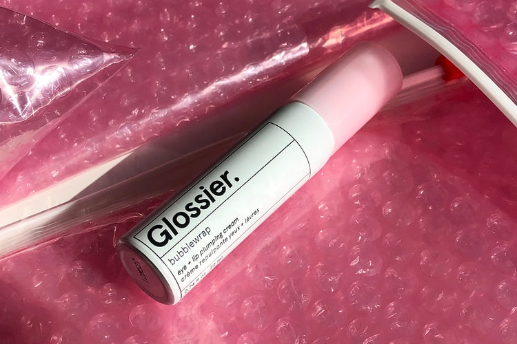 Glossier Pink Bubble Pouch Sustainable Packaging