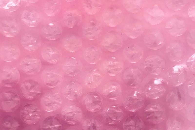 pink bubble packaging