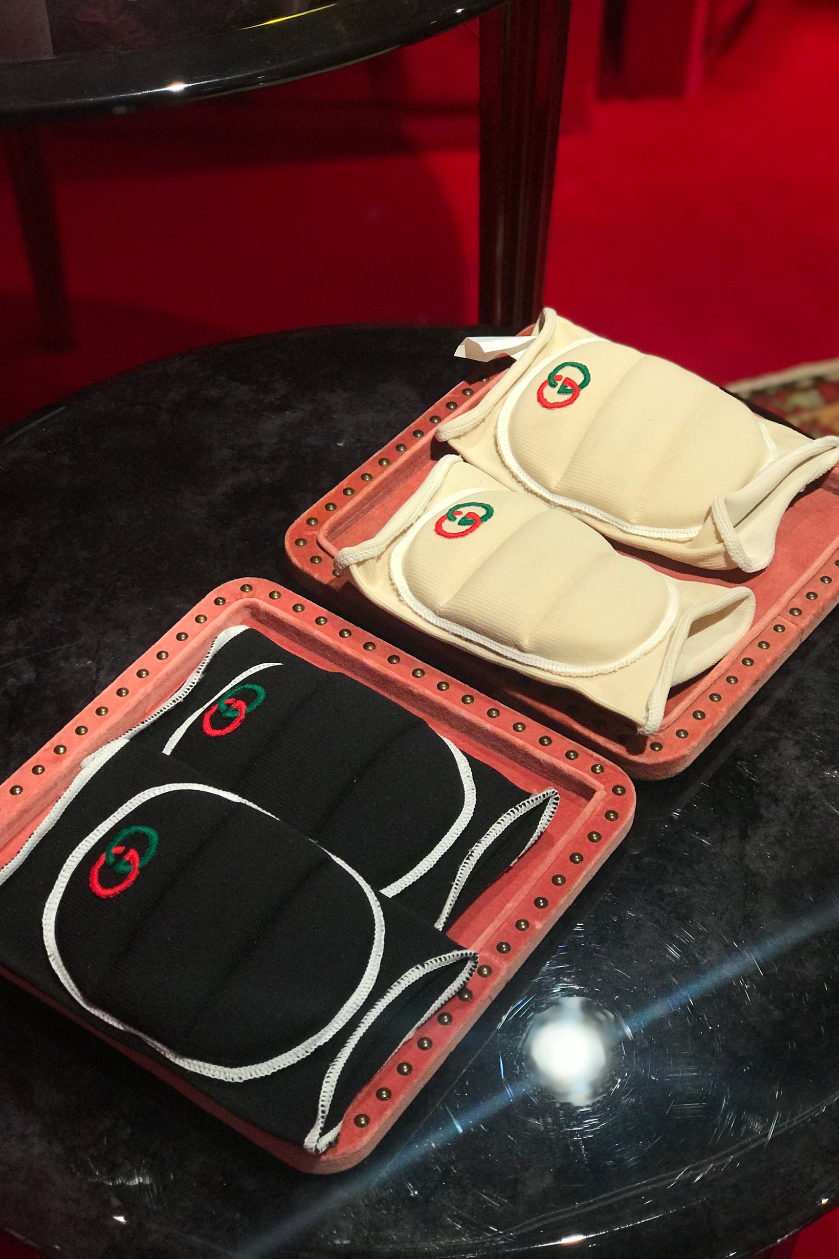 Gucci Fall Winter 2019 Collection Knee Pads Black White
