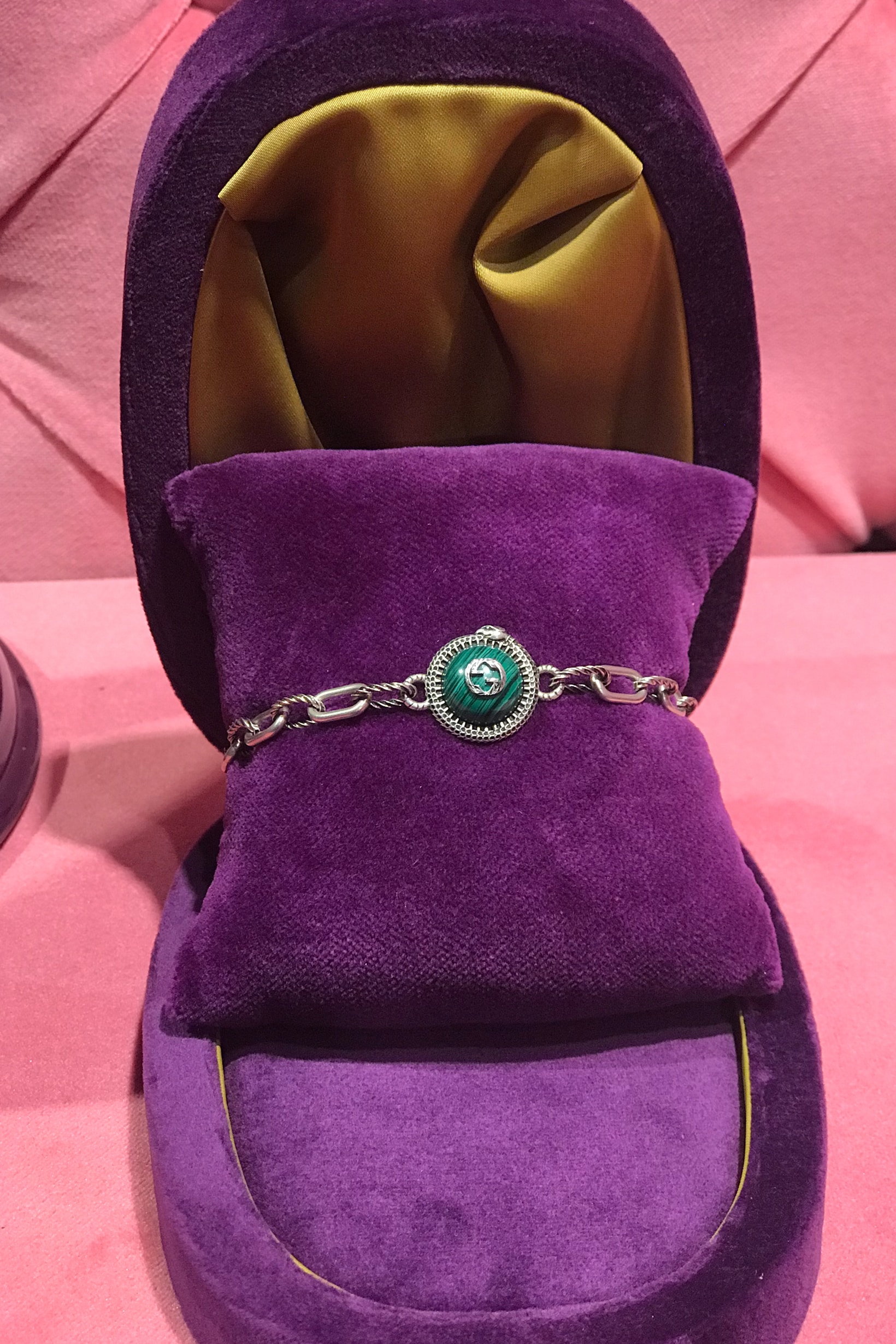 Gucci Fall Winter 2019 Collection Bracelet Silver Blue